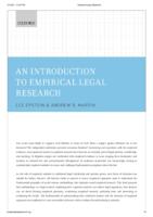 An introduction to empirical legal research
