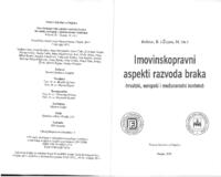 Usporedba Načela Komisije za europsko obiteljsko pravo o uzdržavanju bivših bračnih drugova s hrvatskim obiteljskopravnim rješenjima