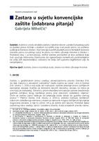 Zastara u svjetlu konvencijske zaštite (odabrana 
pitanja)