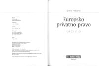 Europsko privatno pravo: opći dio