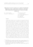 The Role of Civil Society in a Time of Pandemic: 
Bridging the Gap Between Official Policies and 
Information Needs of Victims of Family Violence