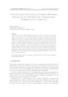 Conceptualization of Legal Terms in Different Fields of Law : The Need for a Transparent Terminological Approach