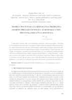 Modeli postupaka za rješavanja problema osobne prezaduženosti u Europskoj uniji : hrvatska iskustva i rješenja 