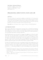 PROCEDURAL ASPECTS OF EU STATE AID LAW