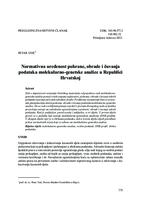 Normativna uređenost pohrane, obrade i čuvanja podataka molekularno-genetske analize u Republici Hrvatskoj