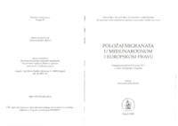 prikaz prve stranice dokumenta Međunarodne obveze Republike Hrvatske glede  zaštite ljudskih prava migranata prema praksi  Europskog suda za ljudska prava