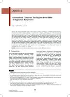 prikaz prve stranice dokumenta International Corporate Tax Regime Post-BEPS: A  Regulatory Perspective