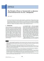 prikaz prve stranice dokumenta The Principle of ‘Nexus’ or ‘Genuine Link’ as a Keystone of International Income Tax Law: A Reappraisal