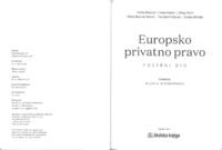 prikaz prve stranice dokumenta Europsko privatno pravo – posebni dio