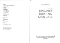 prikaz prve stranice dokumenta Seksualni delikti na štetu djece