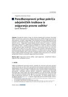 prikaz prve stranice dokumenta Poredbenopravni prikaz pokrića odvjetničkih troškova iz osiguranja pravne zaštite