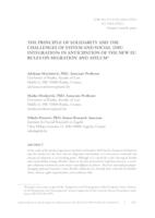 prikaz prve stranice dokumenta THE PRINCIPLE OF SOLIDARITY AND THE CHALLENGES OF SYSTEM AND SOCIAL (DIS)INTEGRATION: IN ANTICIPATION OF THE NEW EU RULES ON MIGRATION AND ASYLUM