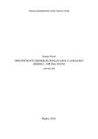 prikaz prve stranice dokumenta SPECIFIČNOSTI UREDSKOG POSLOVANJA U LOKALNOJ JEDINICI - OPĆINA TOUNJ