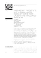 prikaz prve stranice dokumenta Labour Force Exploitation and Unequal Labour Exchange as the Root Cause of the Eurozone's Inequality