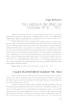 prikaz prve stranice dokumenta TALIJANSKA OKUPACIJA SUŠAKA 1918. – 1923.